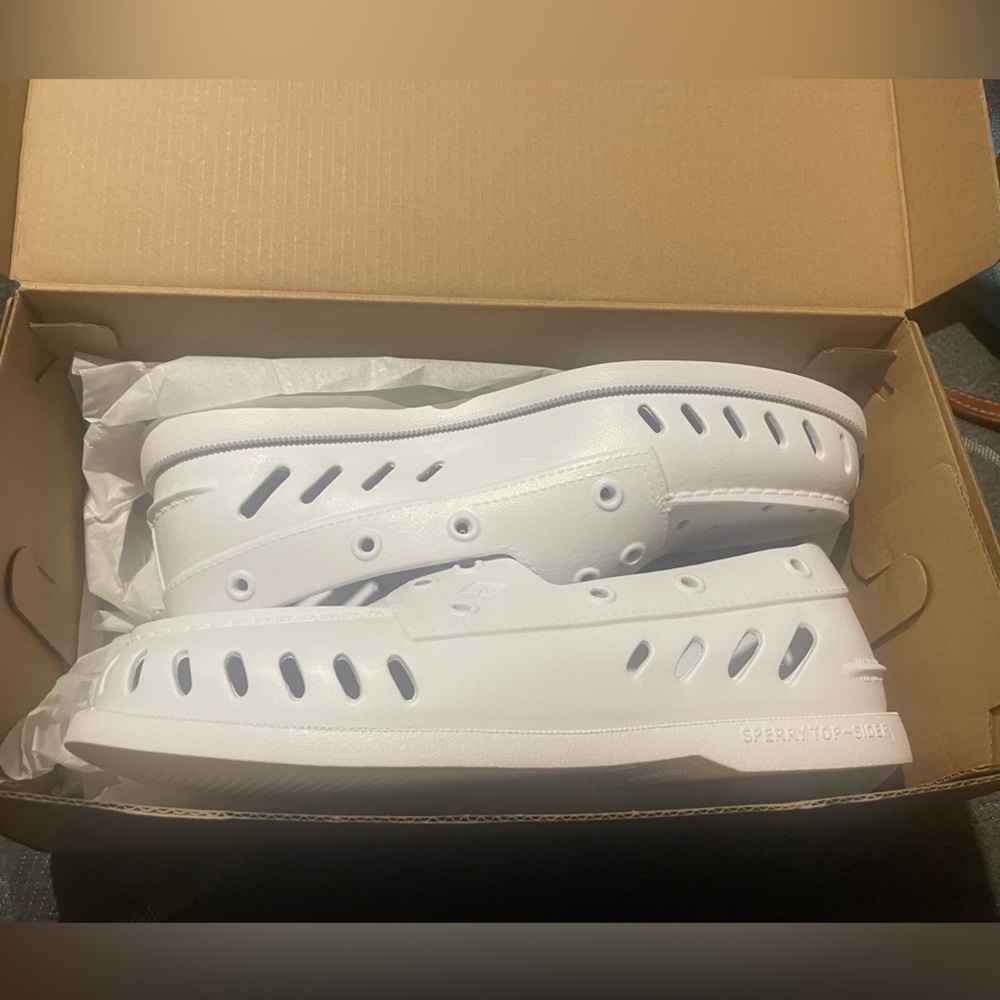 NEW Sperry Women’s Authentic Original AO Float Boat Shoes White Size 9M - Picture 3 of 6